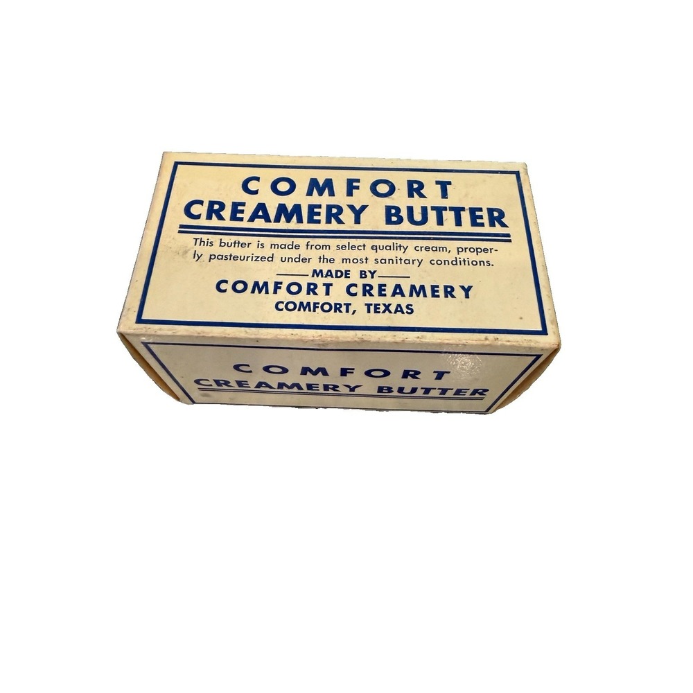 Vintage One Pound Size Cardboard Butter Box Comfort Creamery Comfort Texas - Picture 3 of 4